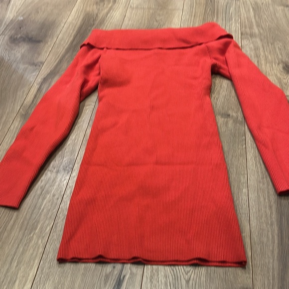 NWT Editked Evi fold over ribbed knit mini dress - Picture 4 of 8